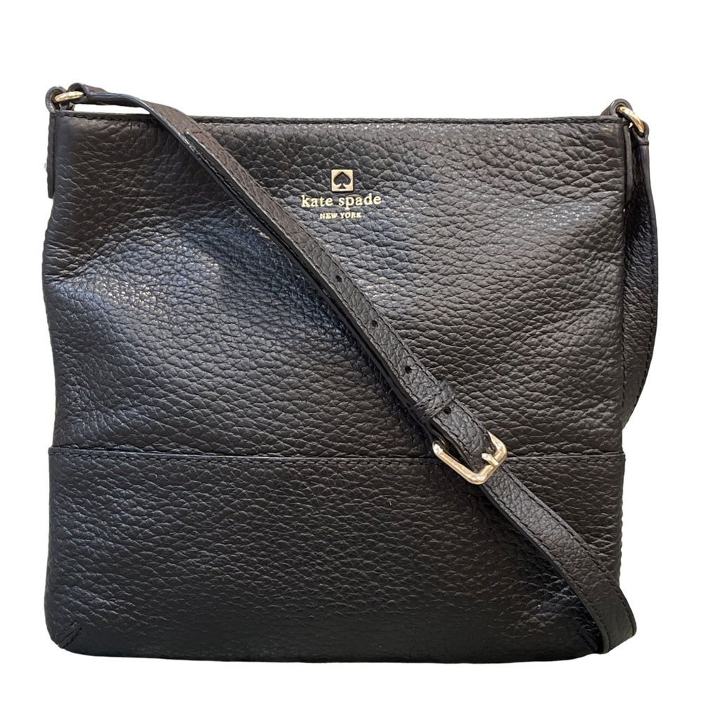 Kate Spade Leila Black Pebbled Leather Crossbody Bag
